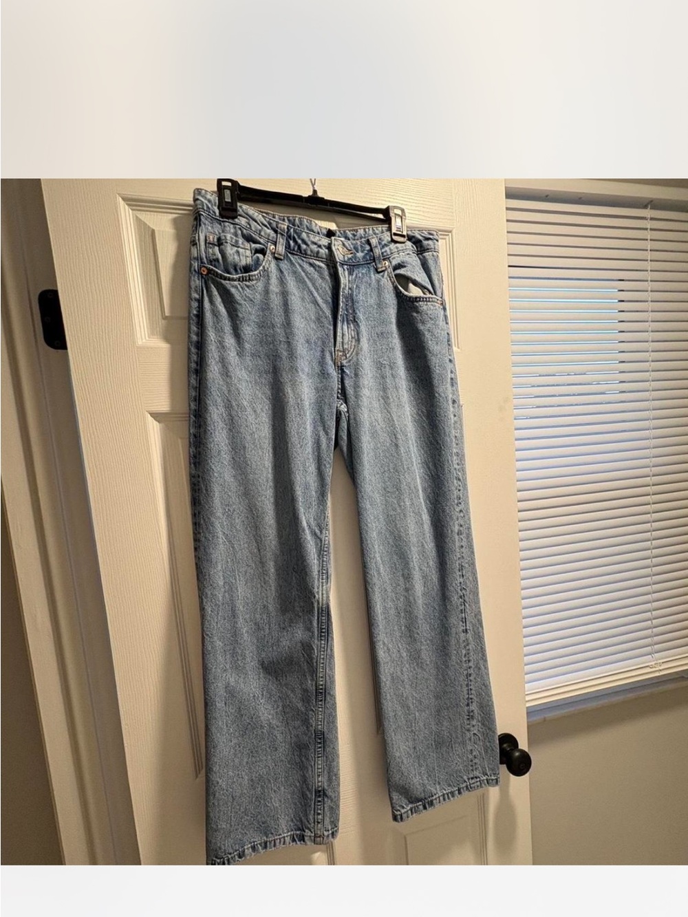 Classic Light Blue Womans Wide Leg Jeans